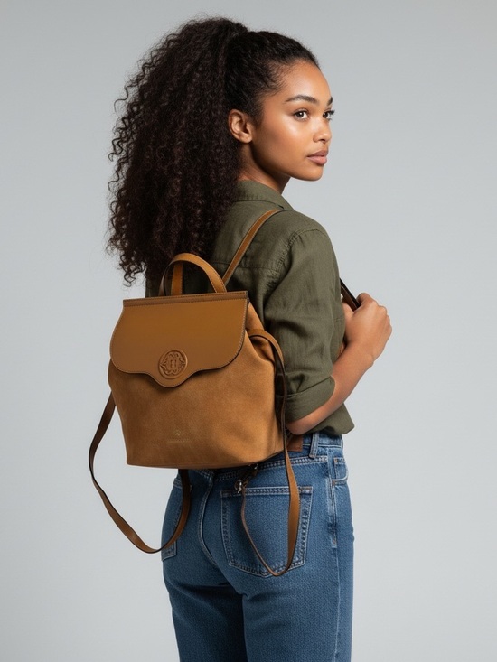 Nanette Lepore Cognac color Mini Vegan leather backpack purse - Picture 2 of 11